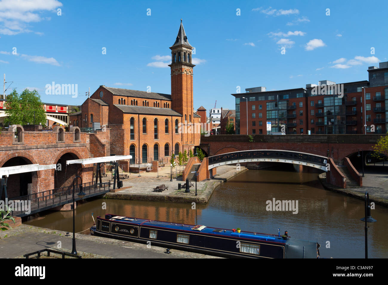 Castlefield Canal Basin, Manchester, UK Stock Photo