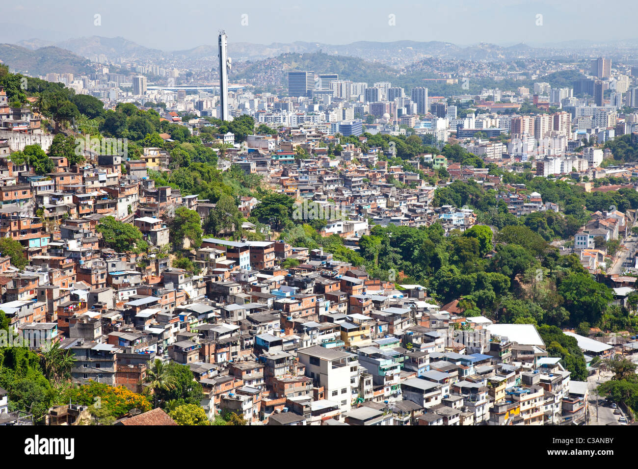 Favelas or slums in Rio de Janeiro, Brazil Stock Photo