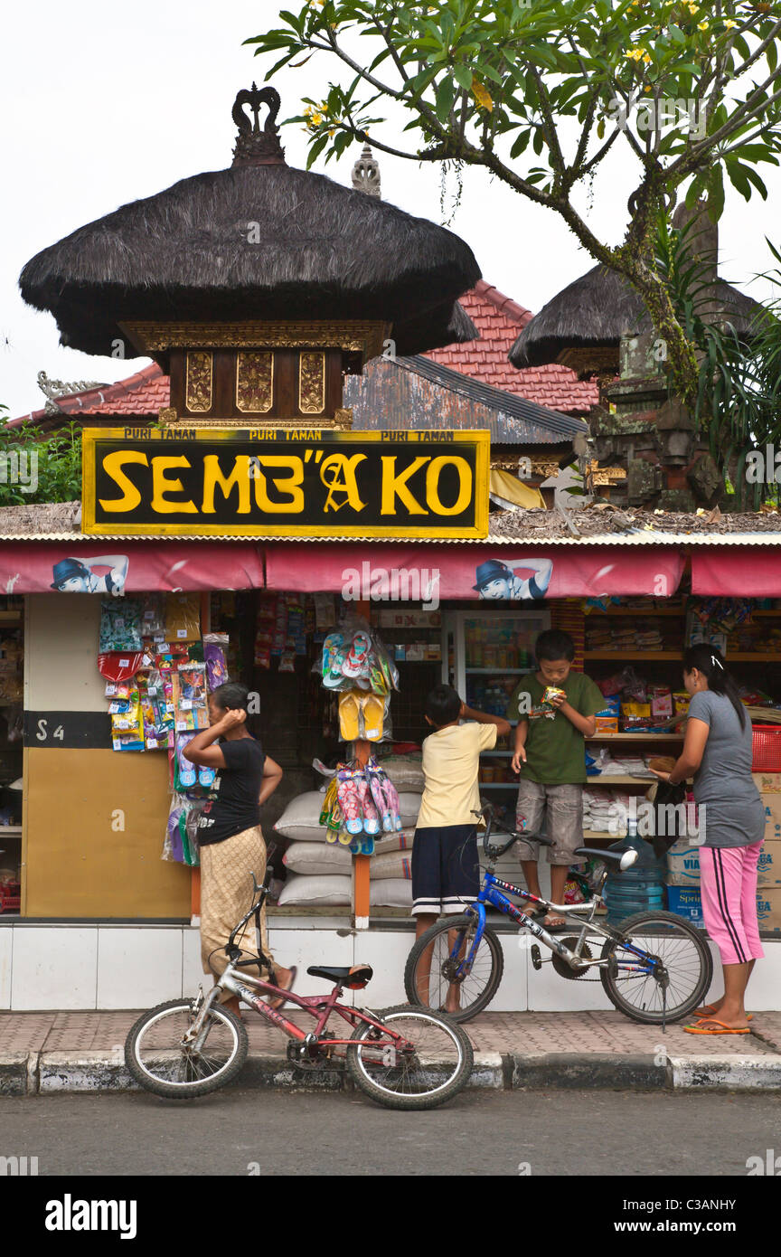 The SEMBAKO convenience store - TAMPAKSIRING, BALI, INDONESIA Stock Photo