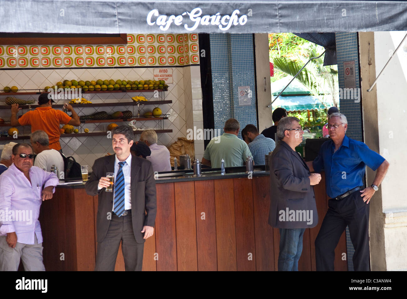 Cafe Gaucho, Rio de Janeiro, Brazil Stock Photo