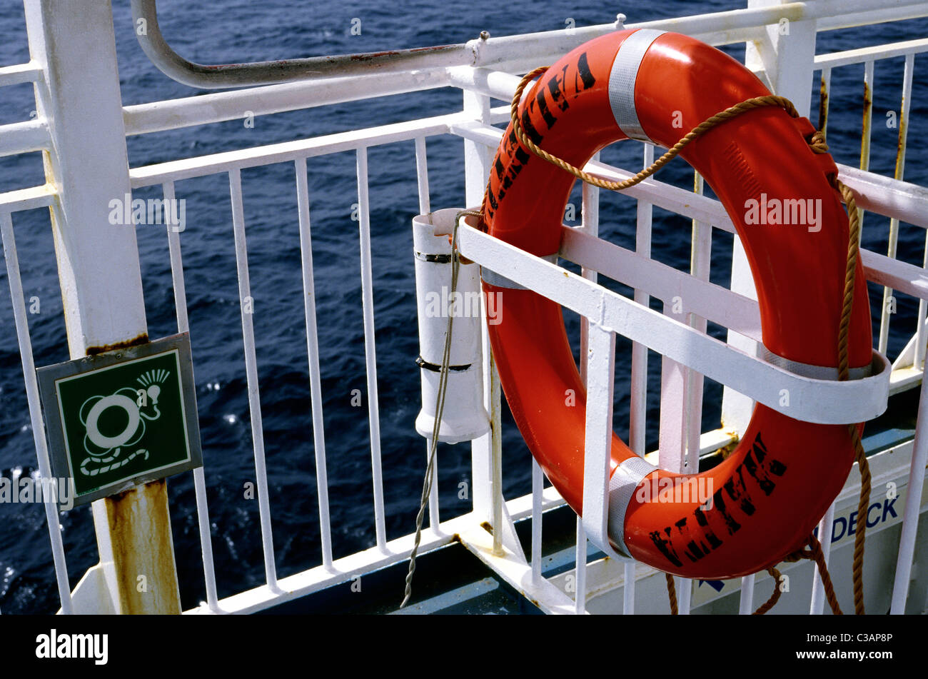 Car and passenger ferry Malita of Gozo Channel Lines between the