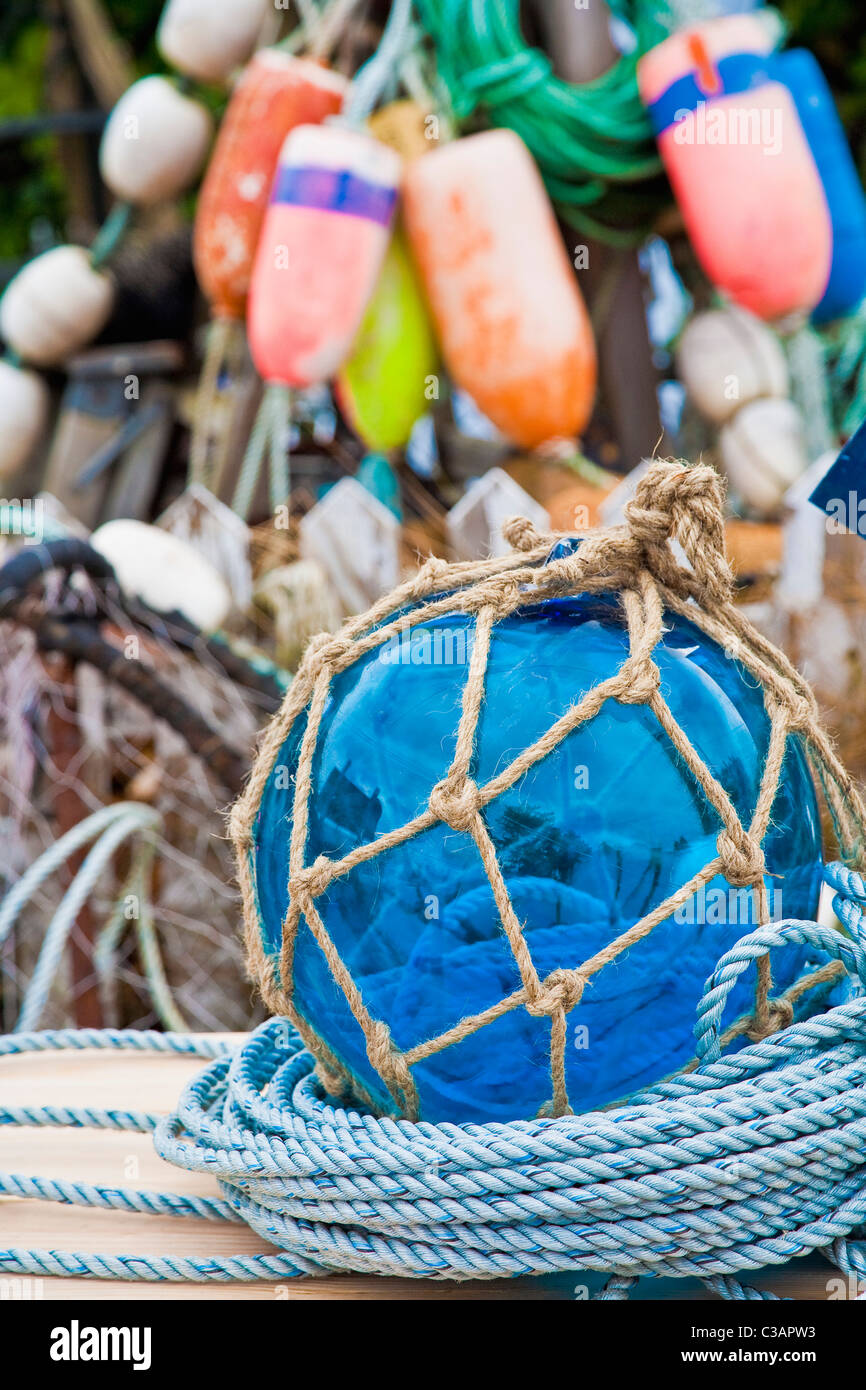 colorful vintage fishing floats Stock Photo Alamy