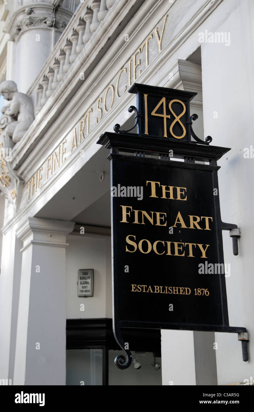 The Fine Art Society Society office on New Bond Street, London, UK. Stock Photo