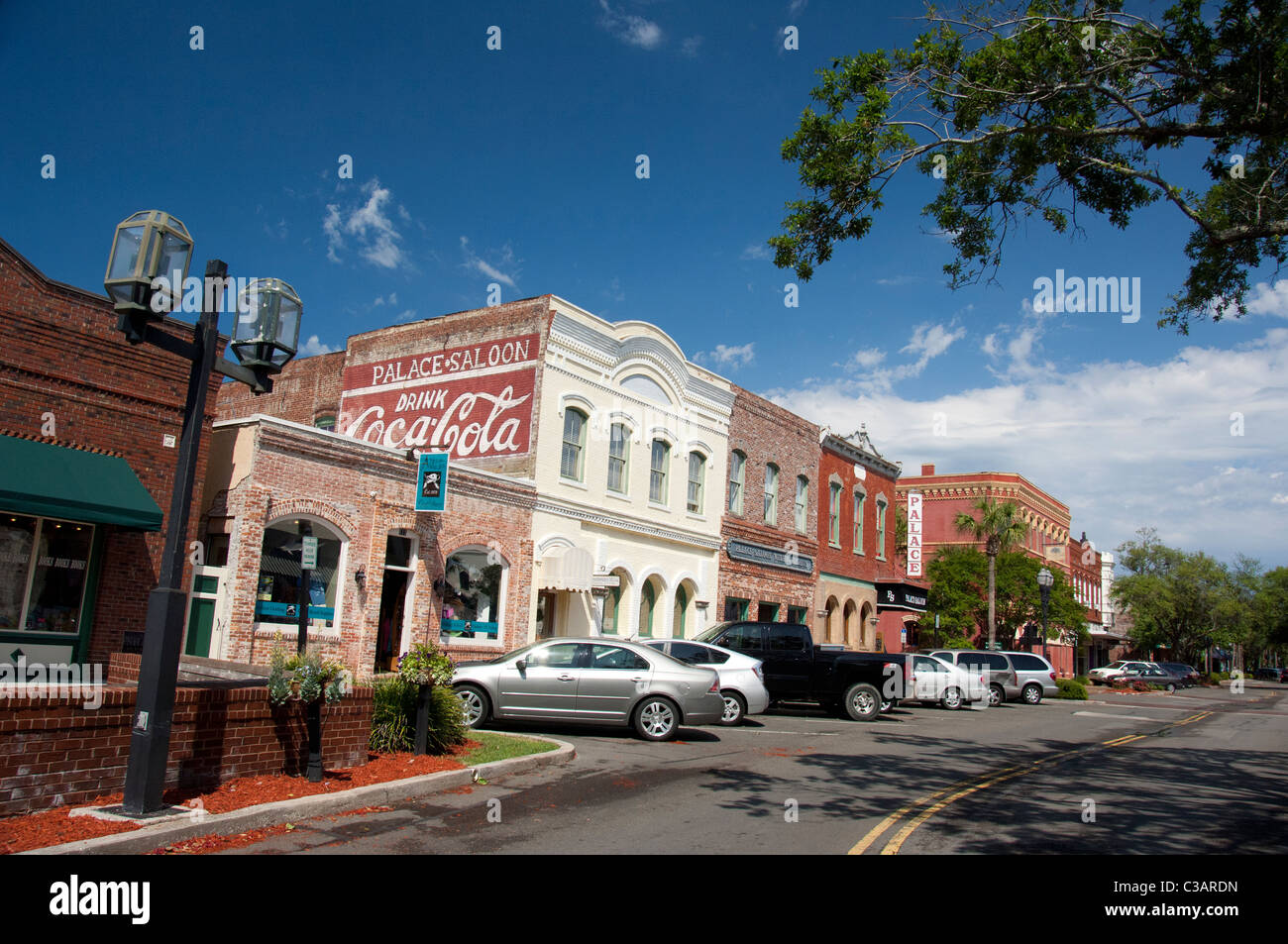 Florida, Amelia Island, Fernandina Beach. Historic downtown listed on the National Register of Historic Places. Stock Photo