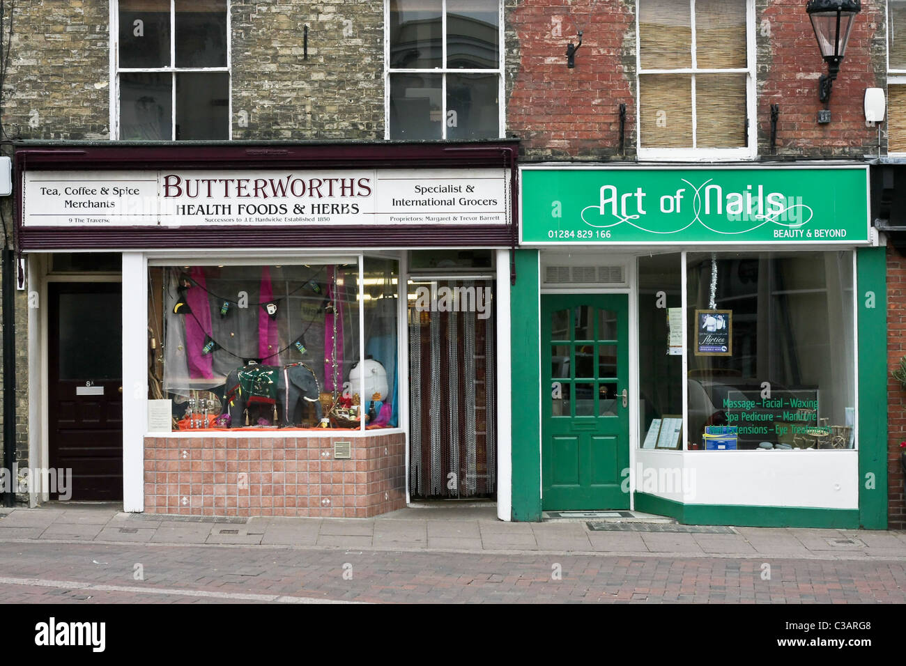 Independant shops in Bury St Edmunds Stock Photo Alamy