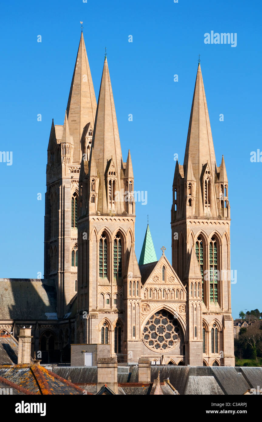 Truro Cathedral, Cornwall, UK Stock Photo