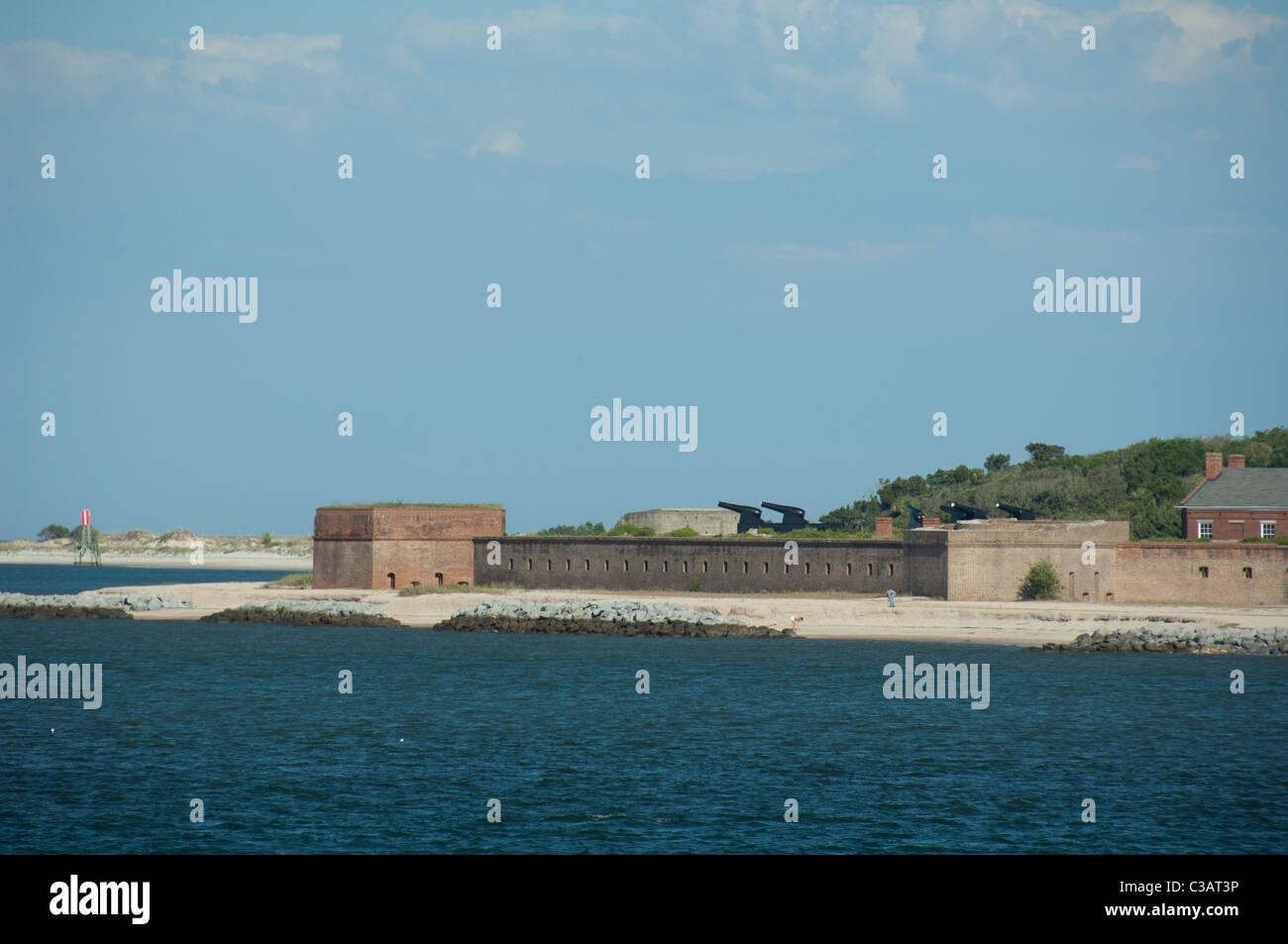 Florida, Amelia Island. Historic Fort Clinch State Park, one of Florida's oldest state parks. Fort Clinch, c. 1847. Stock Photo