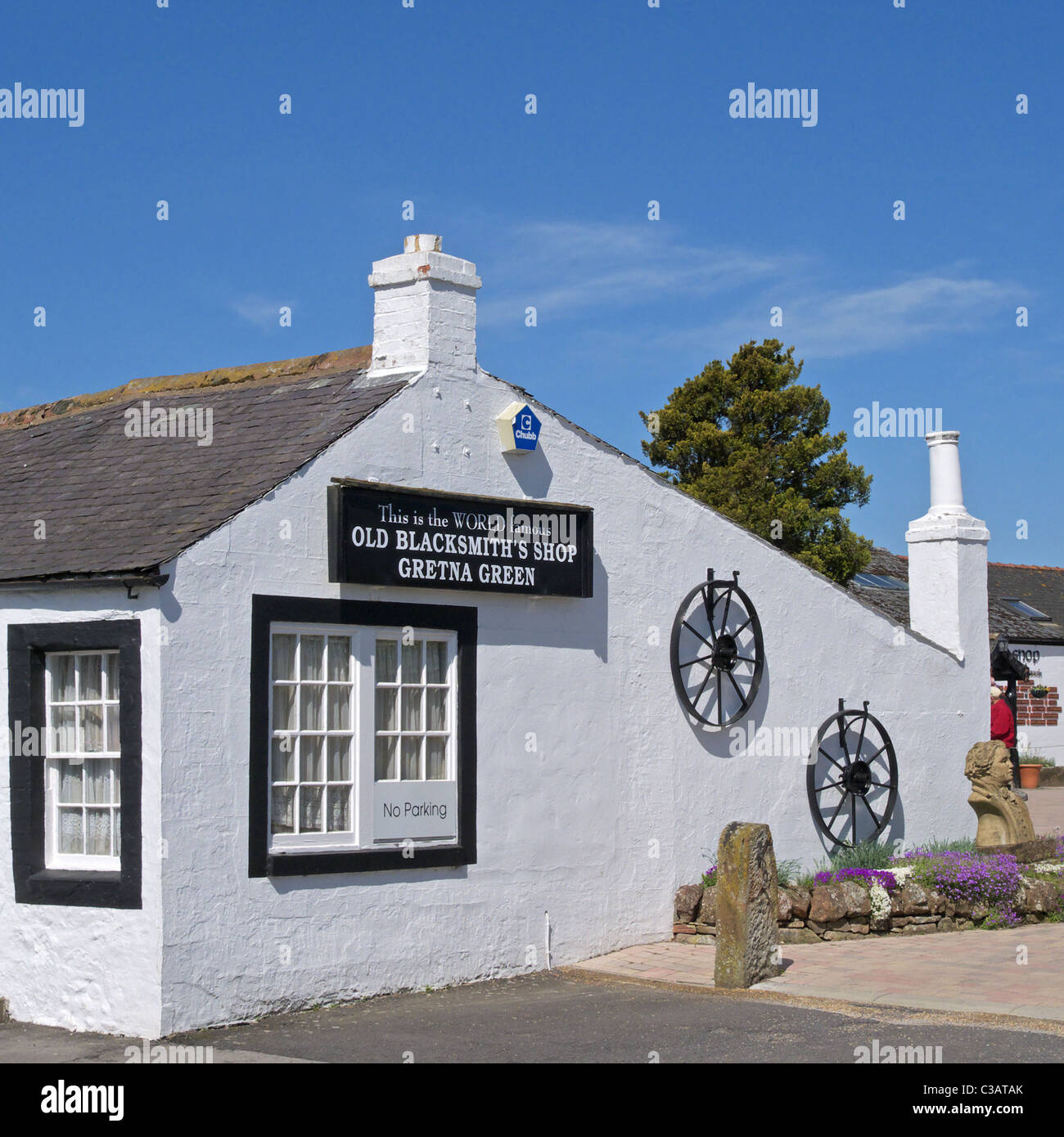 The Old Blacksmiths Shop at Gretna Green, Dumfries and Galloway, Scotland, UK Stock Photo