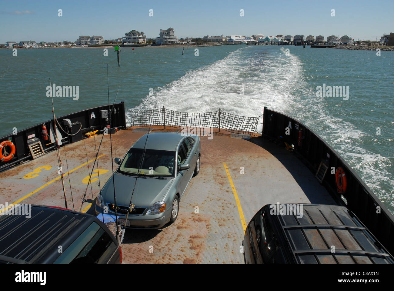 Cars aboard a NC Ferry headed for Ocracoke Island Stock Photo Alamy