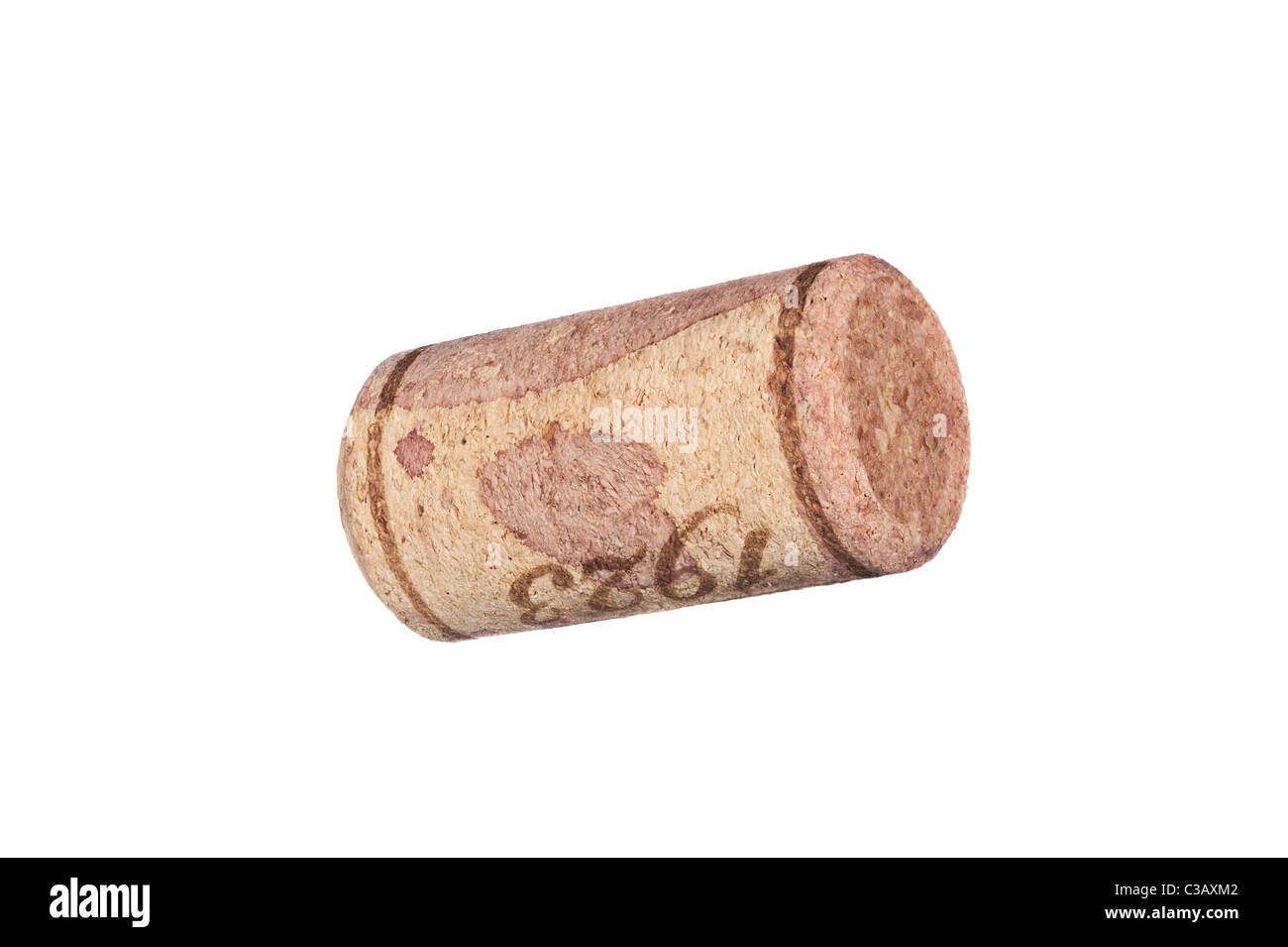Wine bottle cork isolated on a white background Stock Photo