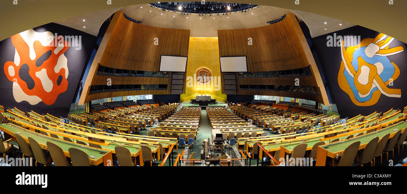 United nations general assembly room hires stock photography and