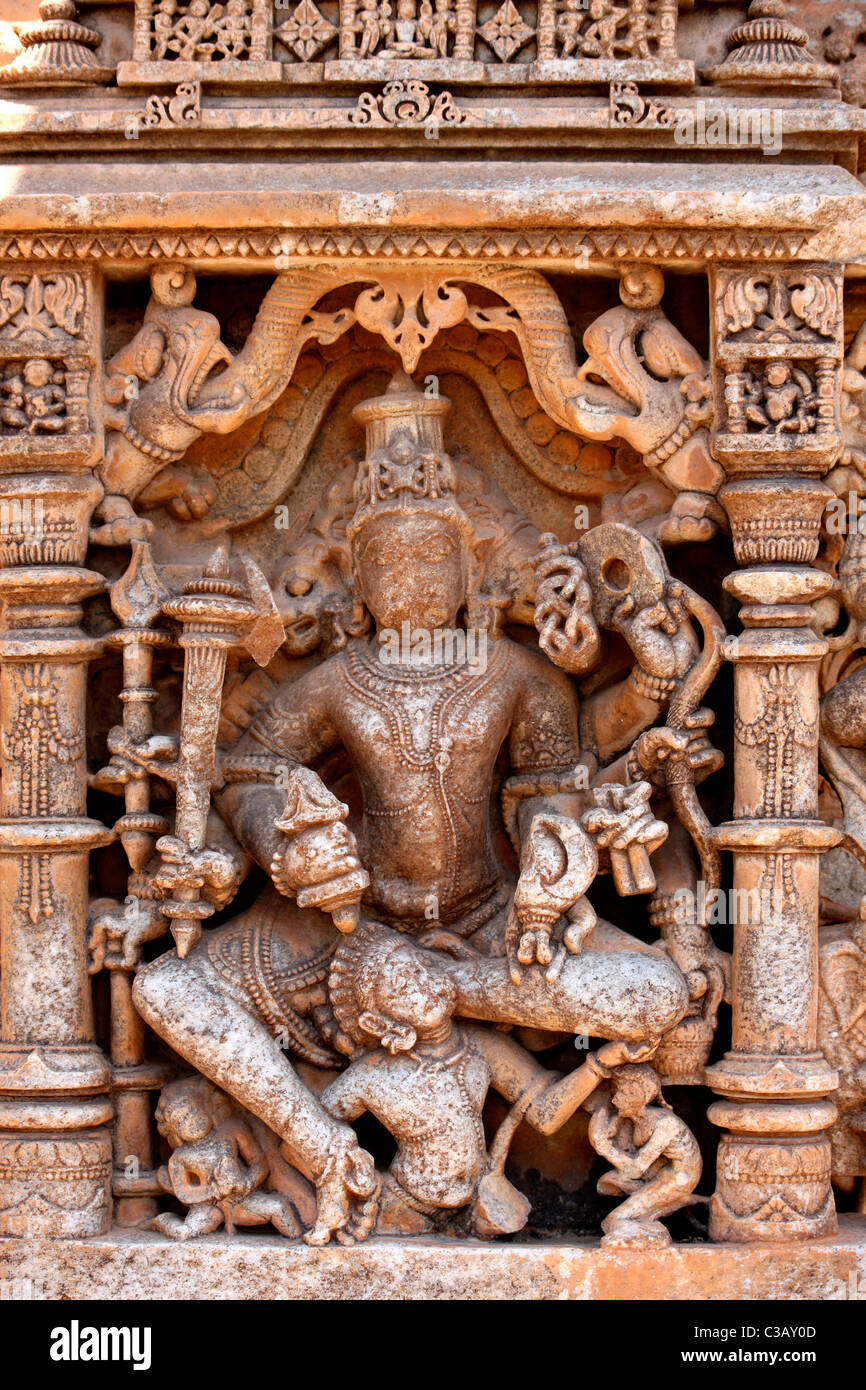 Hindu god sculpture in Hindu god in Nagada temple of Mewar ...