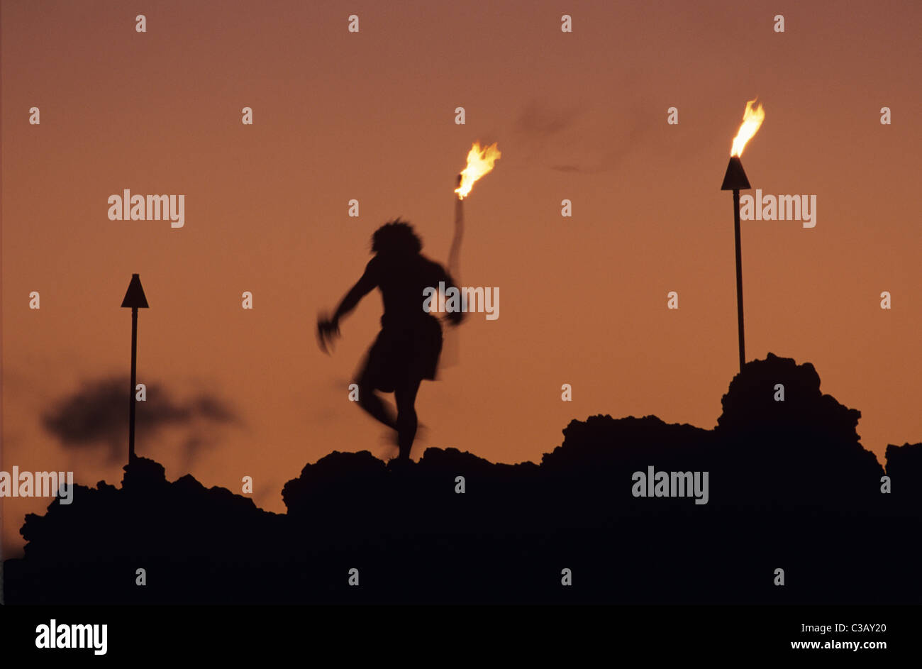 Hawaii, Maui, The Valley Island, Torch Lighting, Black Rock, Kaanapali