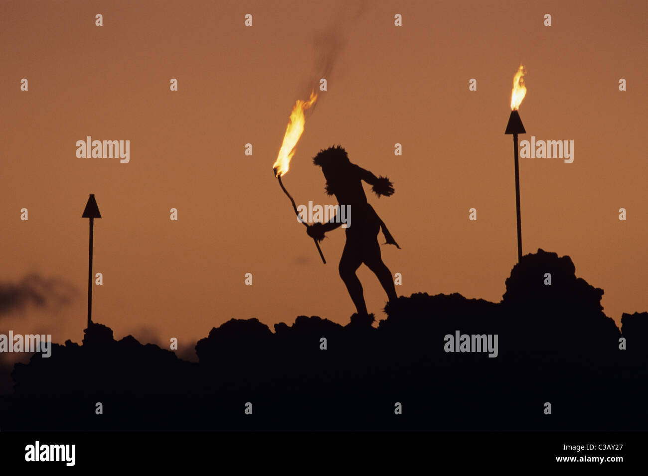 Hawaii, Maui, The Valley Island, Torch Lighting, Black Rock, Kaanapali