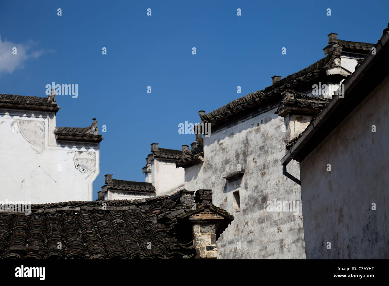 The Xidi village, located a few kilometers from the famous Huangshan Mountain, has been classified as World Heritage by UNESCO Stock Photo