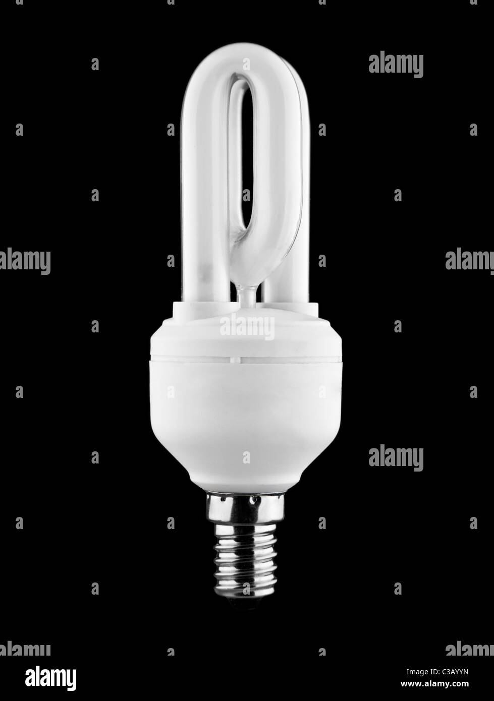 electrical fluorescent energy saving lamp isolated on white Stock Photo