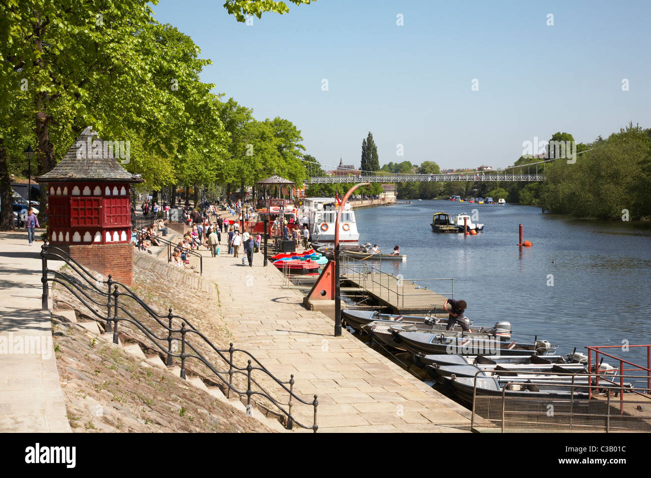 Cheshire Rivers The river Dee in Chester Cheshire UK Stock Photo - Alamy