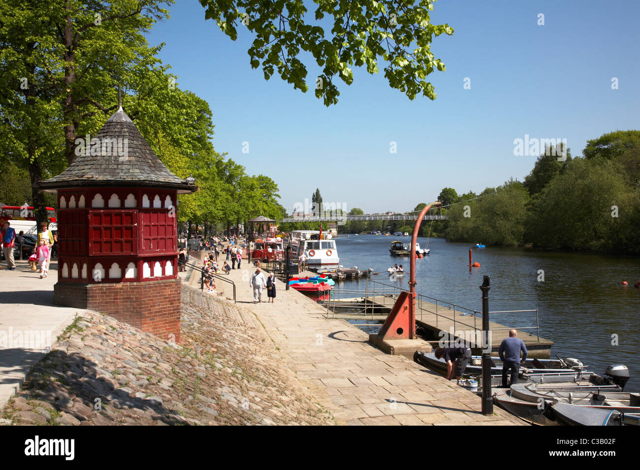 Cheshire Rivers The river Dee in Chester Cheshire UK Stock Photo - Alamy