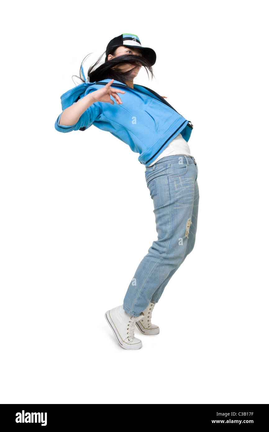 Young woman dancing Stock Photo