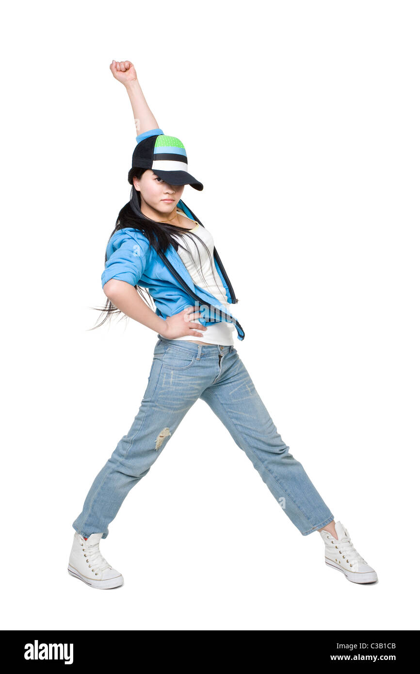 Chinese woman jeans dancing hi-res stock photography and images - Alamy