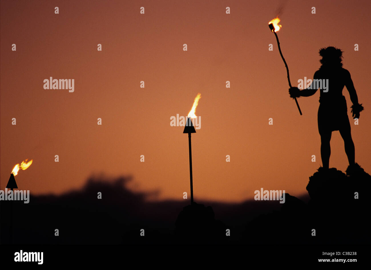 Hawaii, Maui, The Valley Island, Torch Lighting, Black Rock, Kaanapali