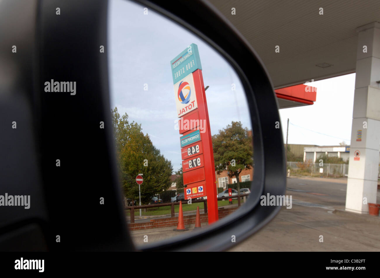 A total Petrol station price board. Stock Photo