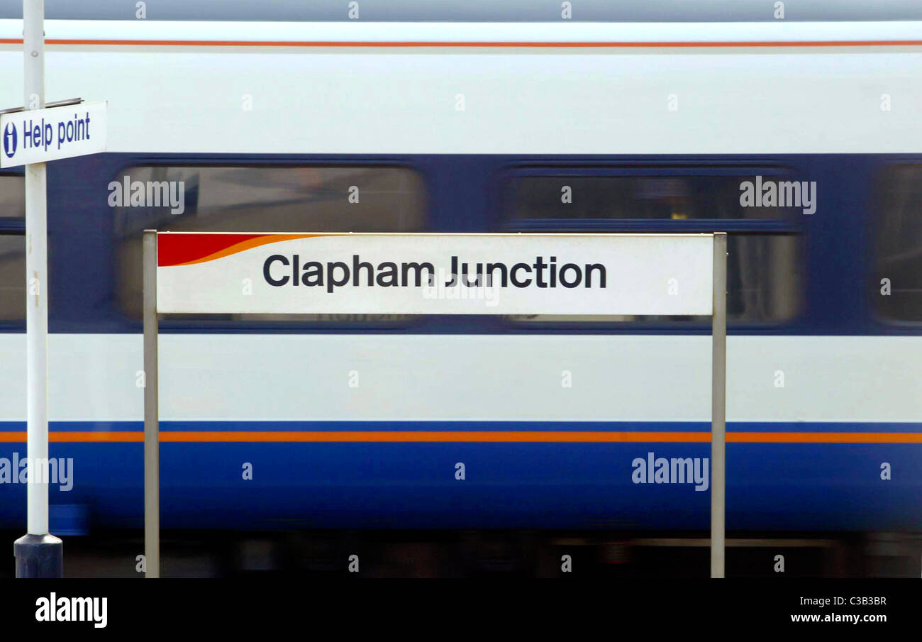 Train at Clapham Junction, London Stock Photo Alamy