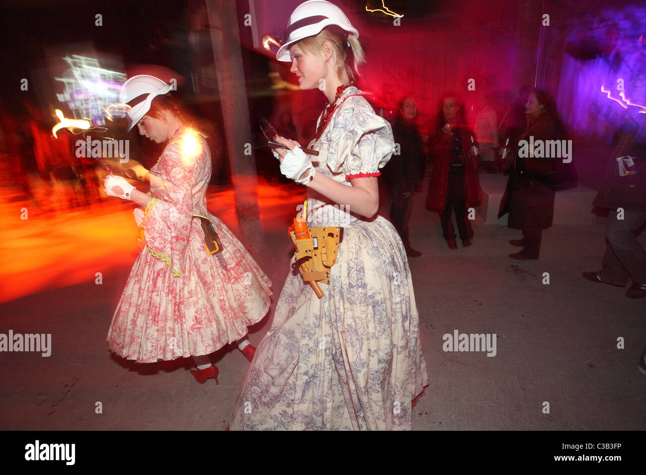 Party attendees, Berlin, Germany Stock Photo