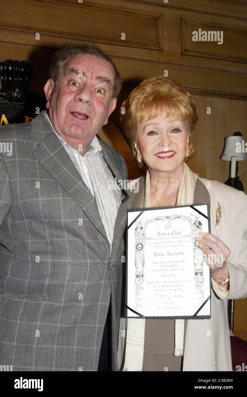 Freddie Roman and Debbie Reynolds Friars inductee luncheon honouring show business legend Debbie Reynolds held at the Friars Stock Photo
