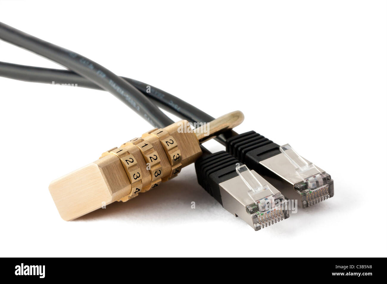 LAN Network Security. Secured. Locked Stock Photo Alamy