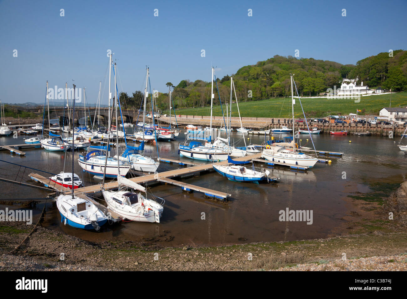 The harbour at Axmouth and Seaton, Devon Stock Photo