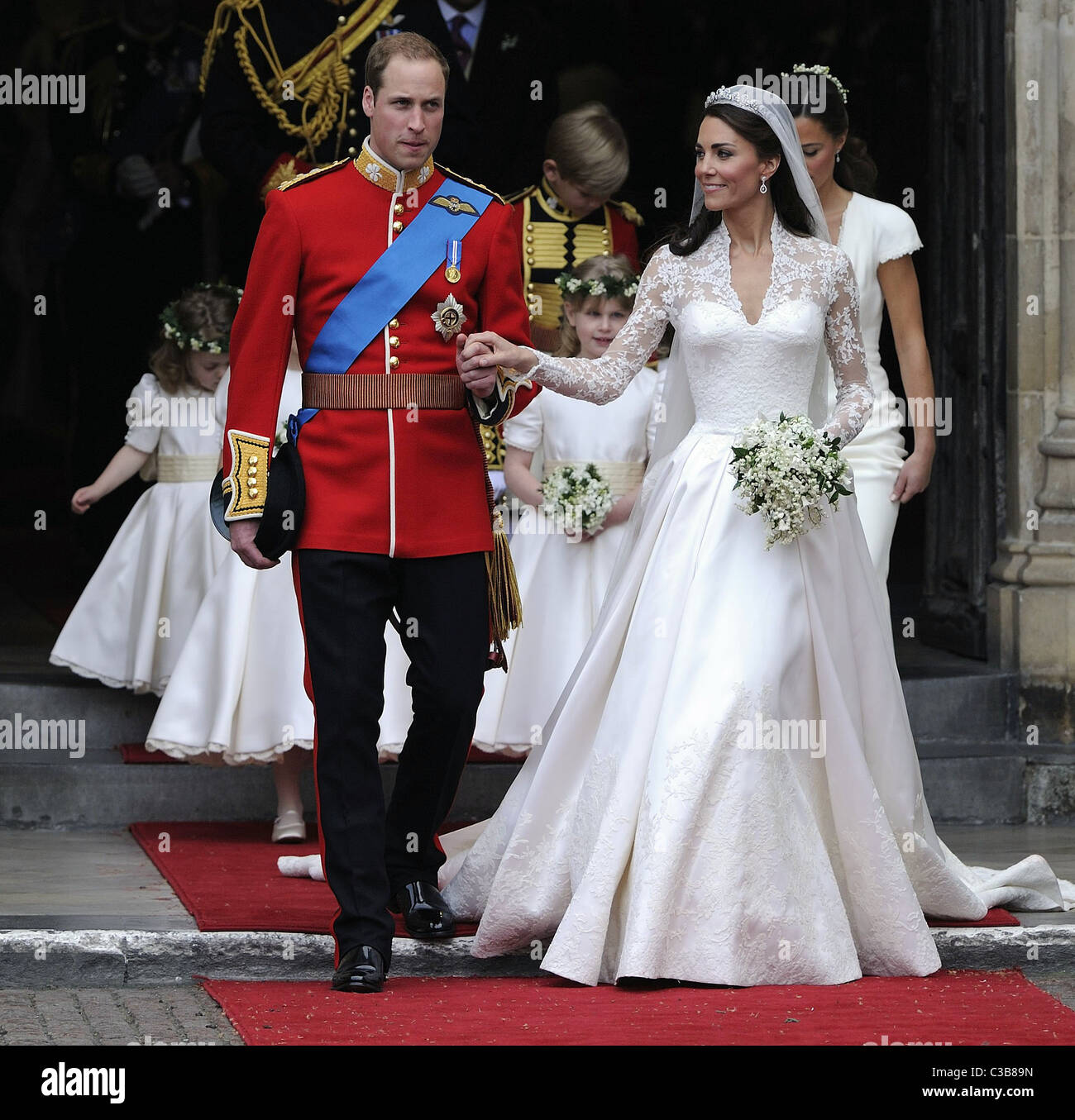 The Wedding of Prince William and Catherine Middleton. 29th April 2011.  Prince William and his bride, the Duchess of Cambridge Stock Photo