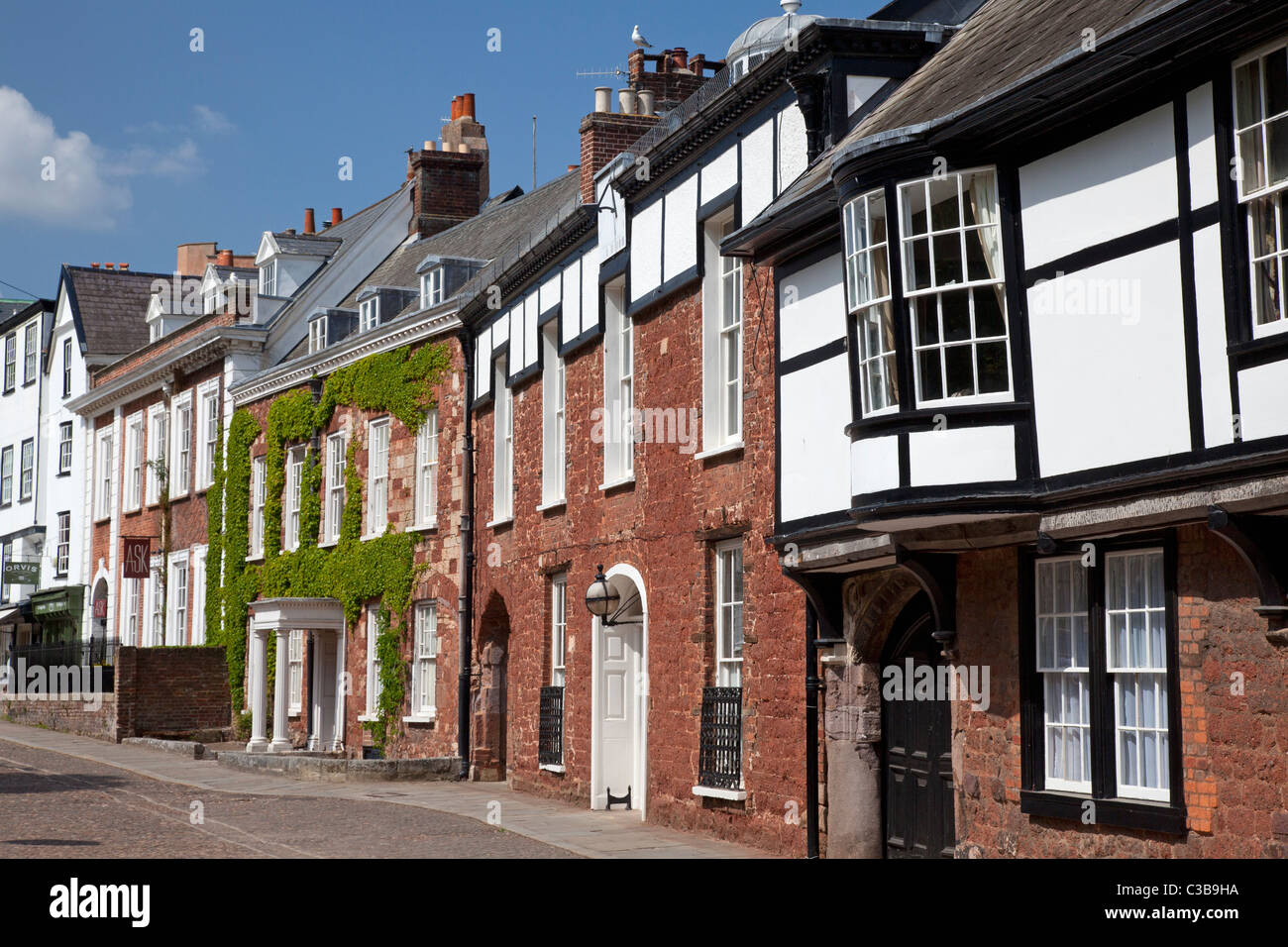 Buildings in Cathedral Close, Exeter, Devon Stock Photo Alamy
