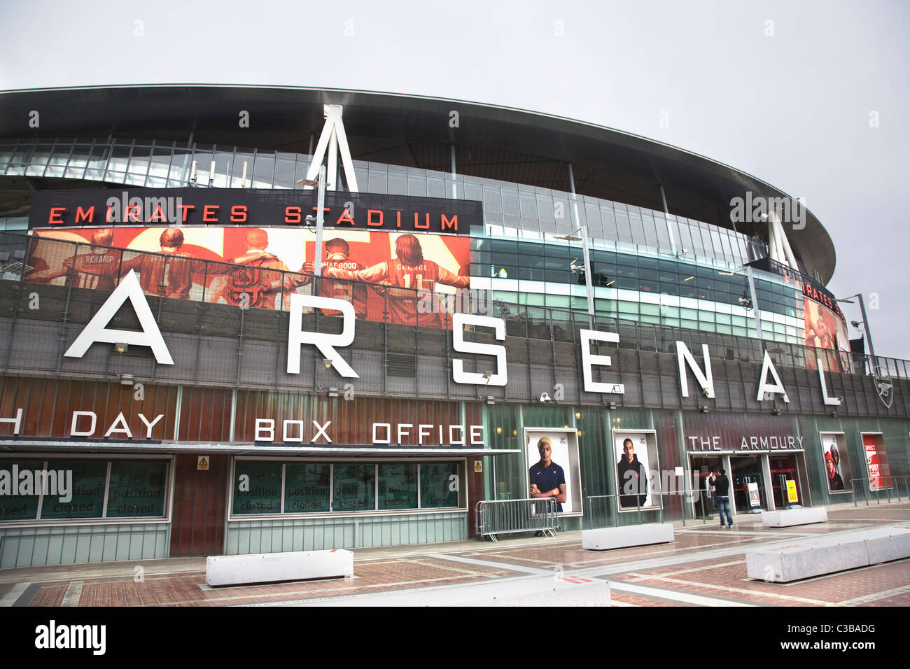 Emirates stadium, Arsenal football ground box office and store Stock Photo