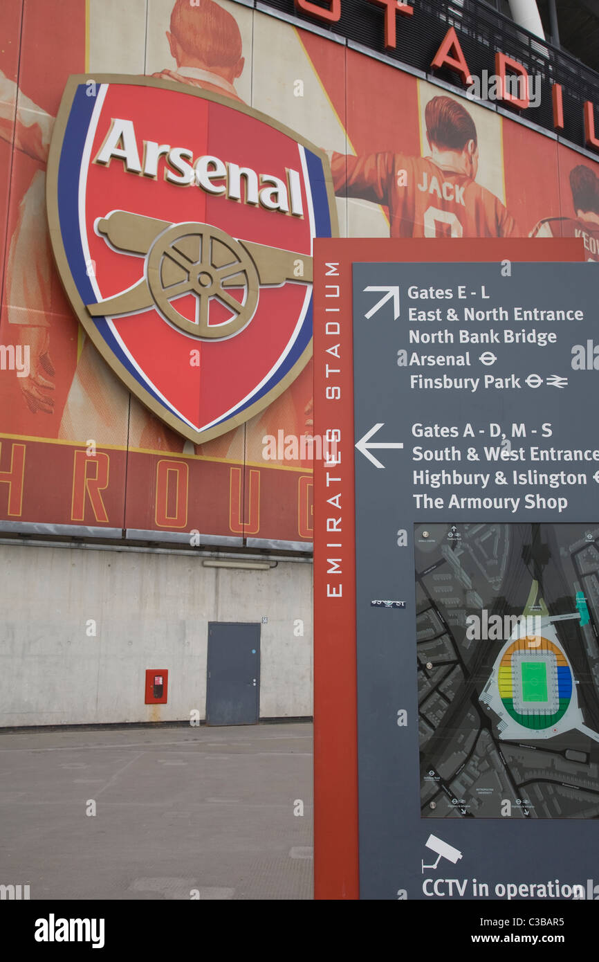 Emirates stadium, Arsenal football ground Stock Photo