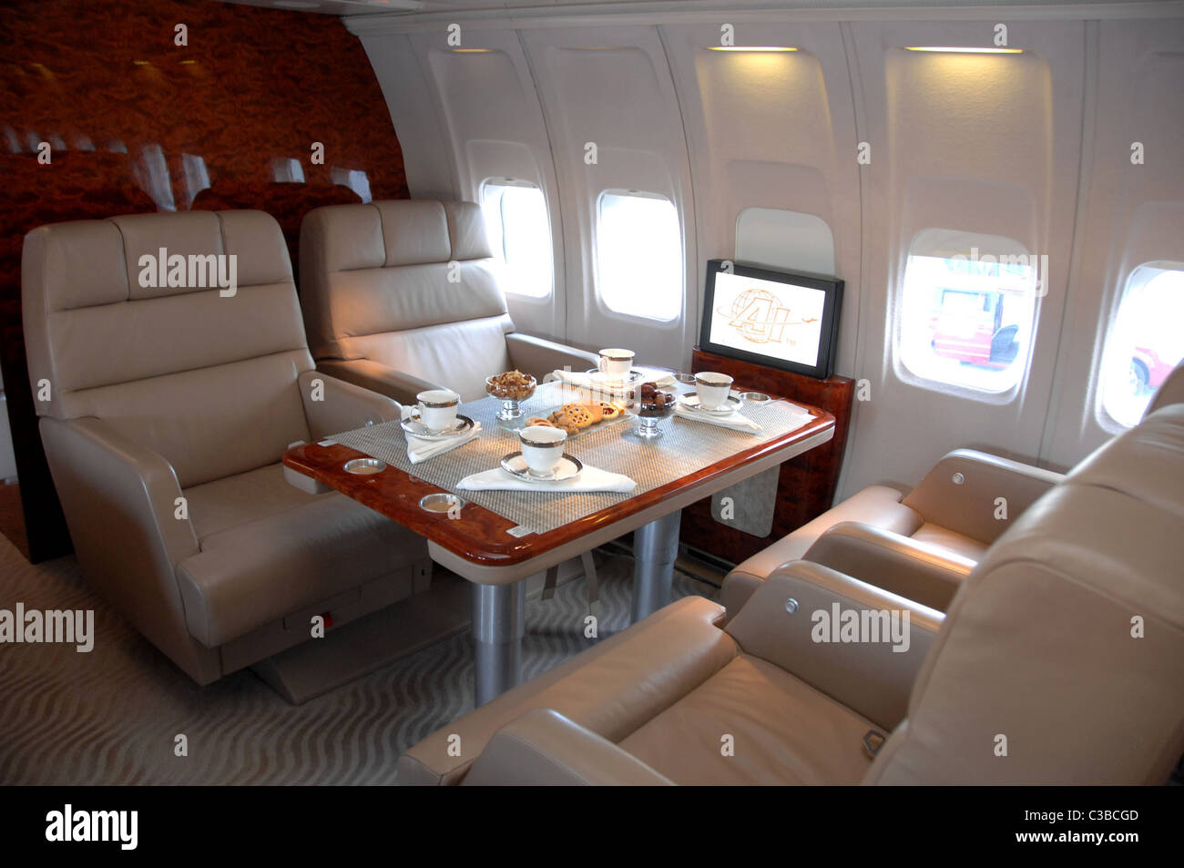 Atmosphere Unveiling of Icon Jet's 737 Vip luxury aircraft at Van Nuys ...