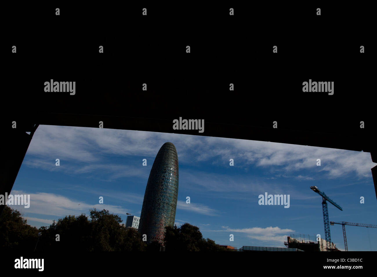 Agbar Tower in Barcelona, Spain Stock Photo