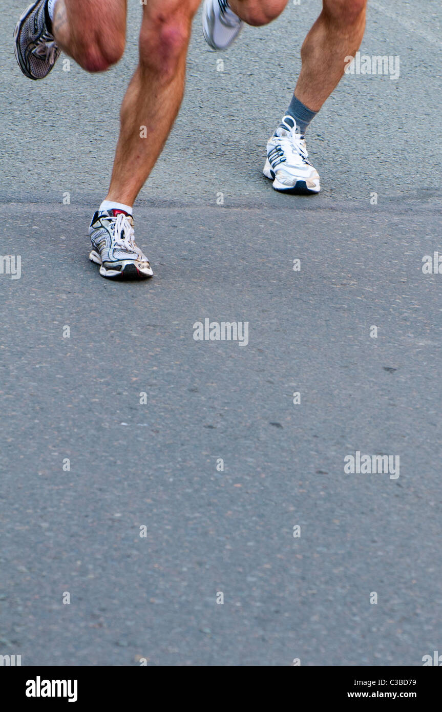 Marathon Runners Legs Stock Photo Alamy