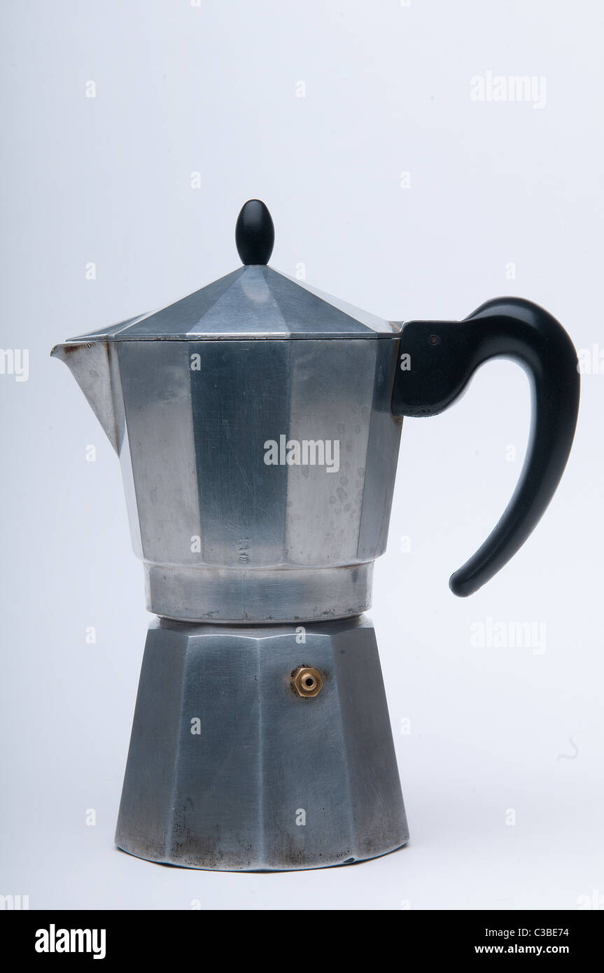 a coffee pot on the table Stock Photo