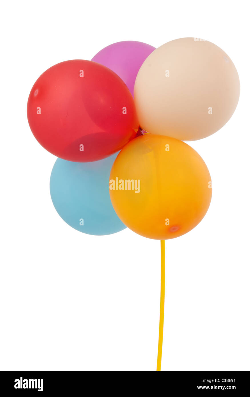 colored balloons isolated on a white background Stock Photo