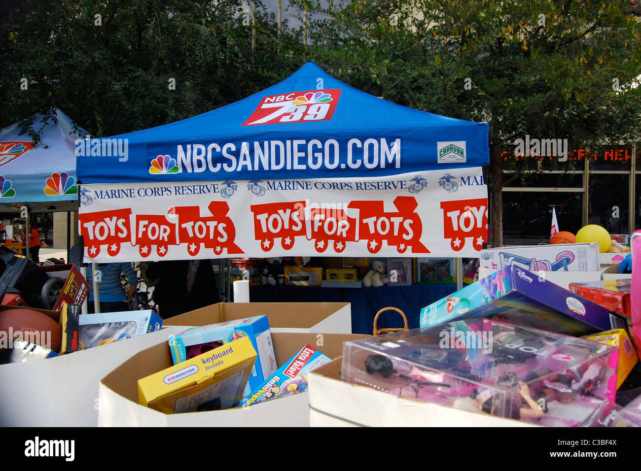 Deal Or No Deal' host Howie Mandel helps out at Toys For Tots Campaign KNSD's annual Toy Drive at NBC studios San Diego, Stock Photo