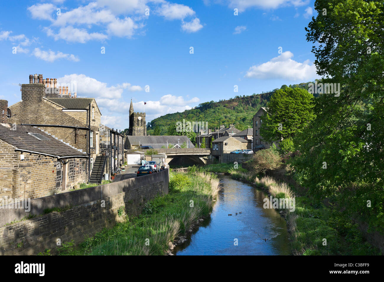 Mytholmroyd (the birthplace of the poet Ted Hughes), near Hebden Bridge, West Yorkshire, UK Stock Photo