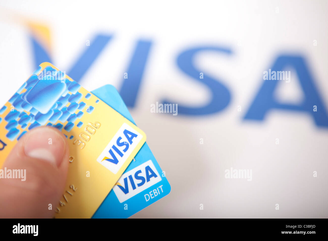 Visa debit card. Stock Photo