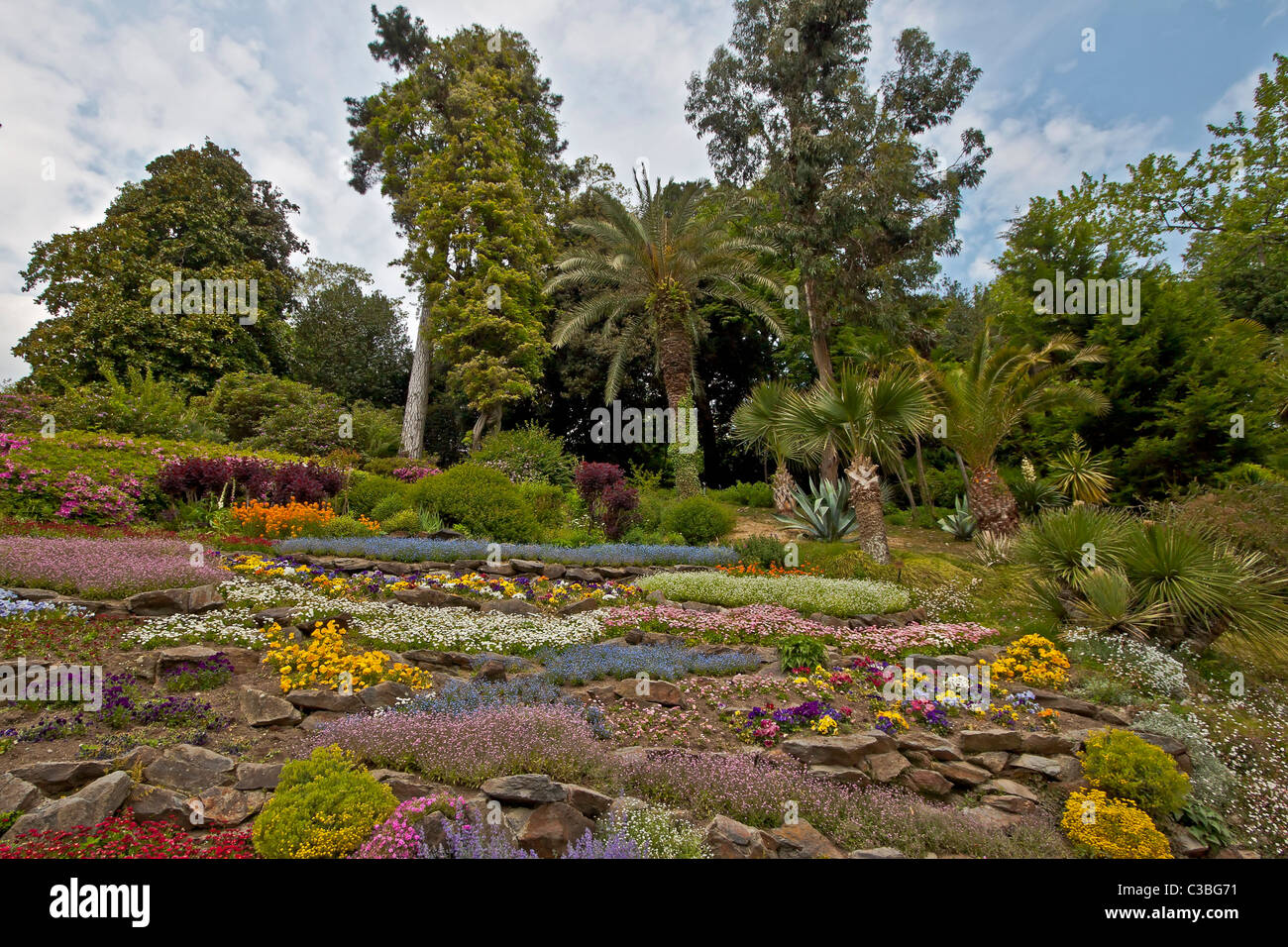 Villa Carlotta und der berühmte botanische Garten Stock Photo