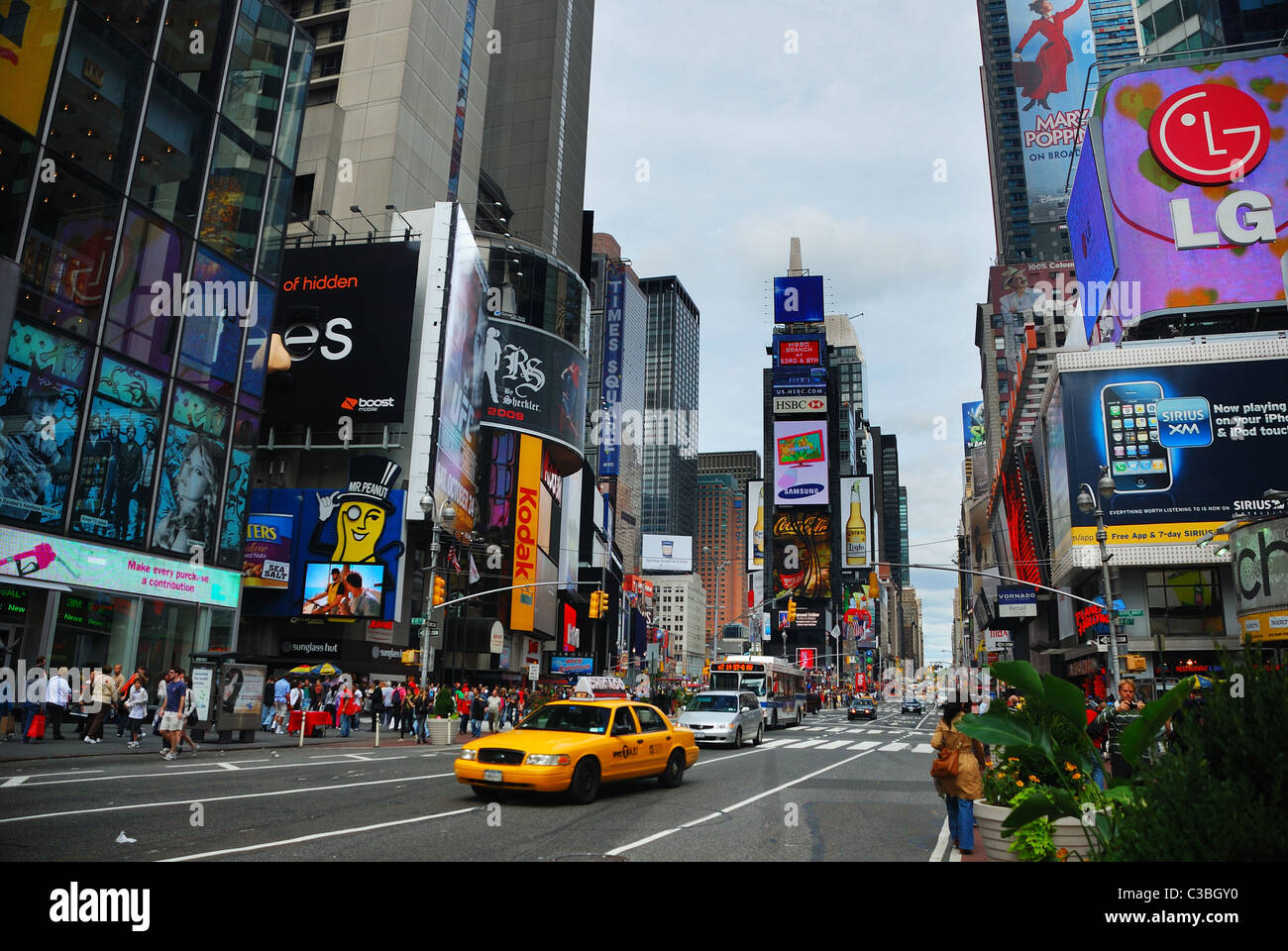 Times Square with busy traffic in Midtown Manhattan, New York City ...