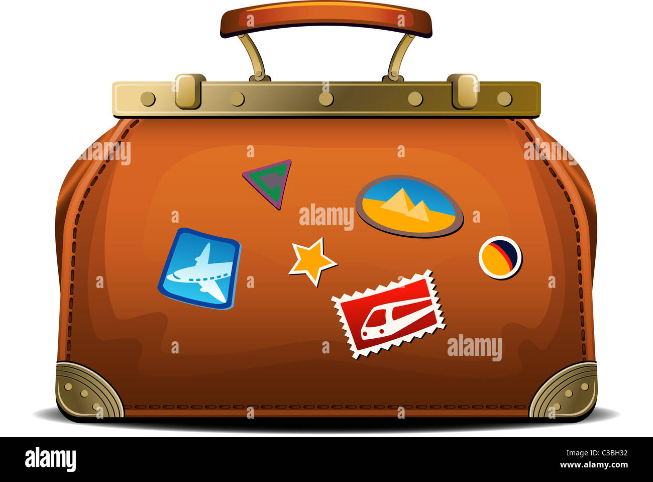 Oldfashioned travel bag (valise Stock Photo Alamy