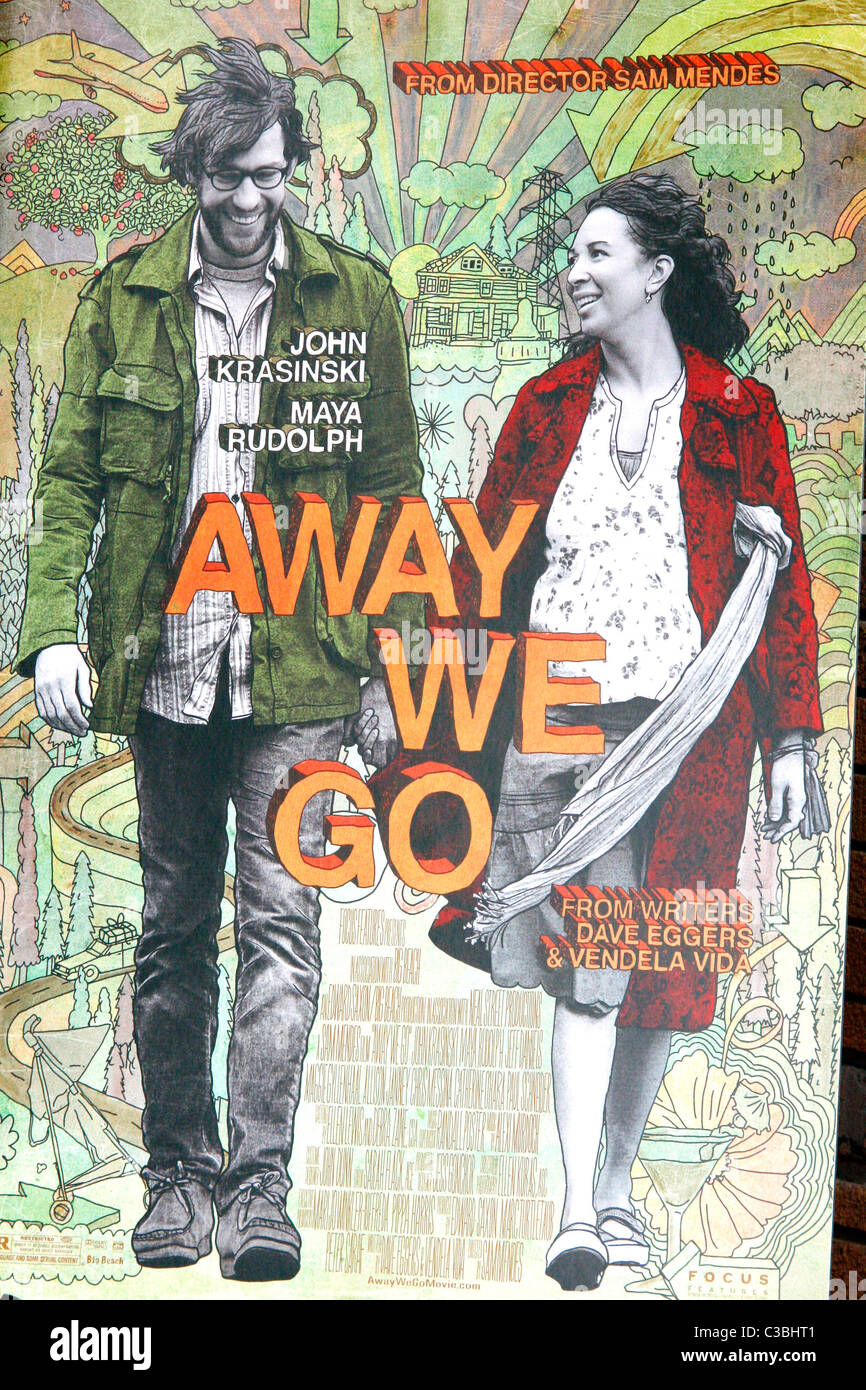 Poster Art New York premiere of 'Away We Go' at Sunshine theatre New York  City, USA - 01.06.09 : PNP Stock Photo - Alamy