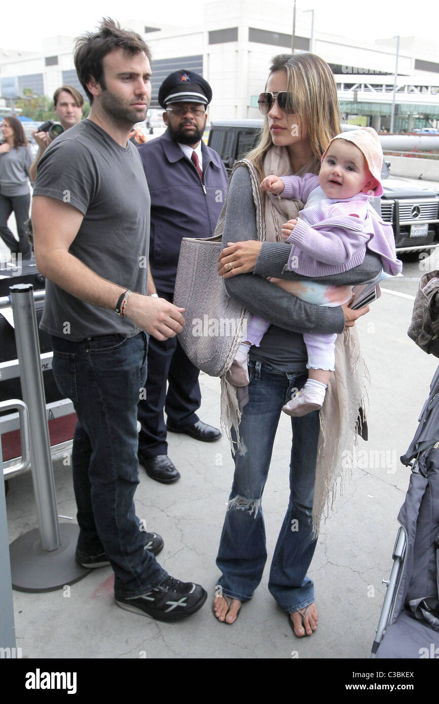 Jamie mazur alessandra ambrosio arrive hi-res stock photography and