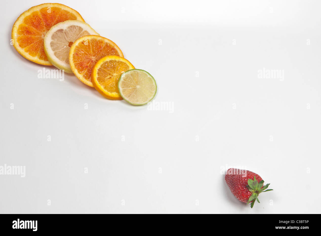 slices of citrus fruits Stock Photo