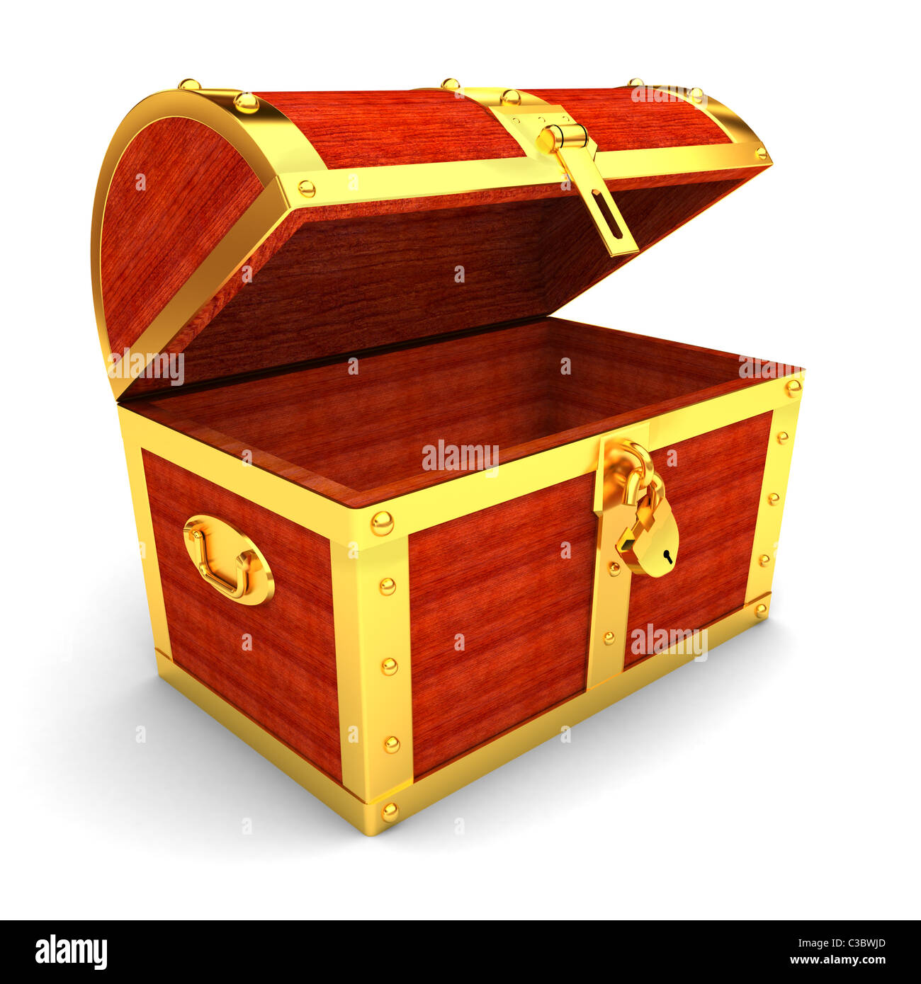Wooden treasure chest Stock Photo Alamy
